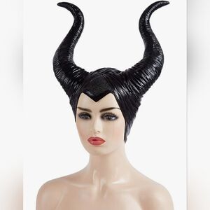 Maleficent Headpiece Horns Halloween Costume Mask Cosplay Long Horned Mask